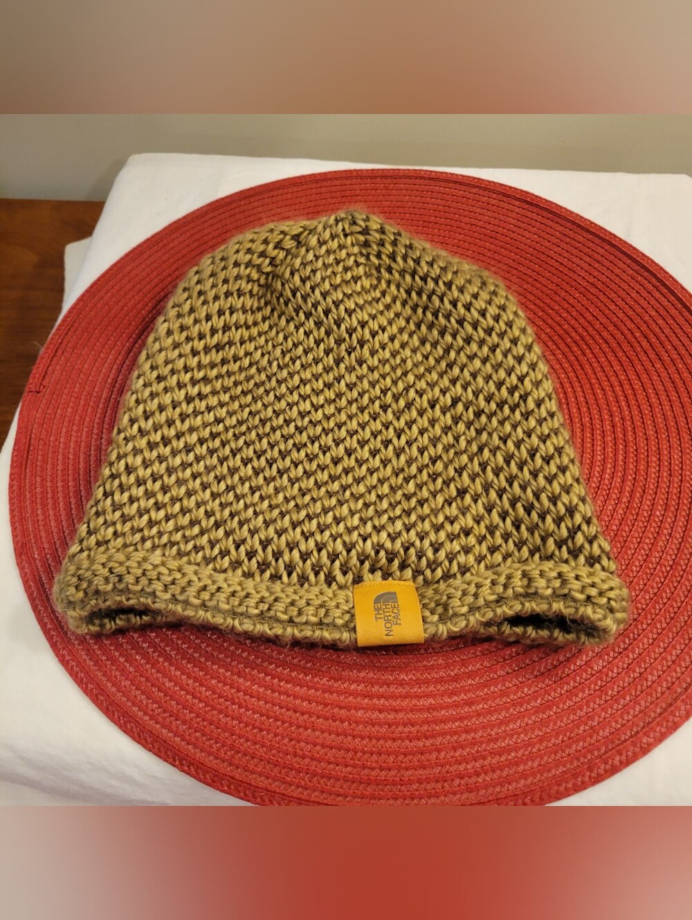 ❄️EUC~ The North Face Olive-Tone Two-Thread Knit Unisex Beanie